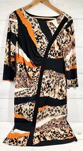 Julien MacDonald Star Damen abstraktes Tiermotiv Cocktailkleid Größe 14 - Bild 1 von 9