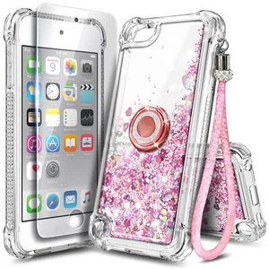 For iPod Touch 5th 6th 7th Gen Case Liquid Glitter Bling Cover +Screen Protector - Picture 1 of 45