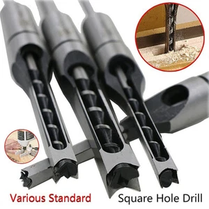 HSS Square Hole Drill Bit Mortising Chisels Woodworking Tool Installation AU - Picture 1 of 15