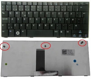 QWERTY DANISH keyboard DELL INSPIRON MINI 10 10V 1010 1011 /DE112.1-DN - Afbeelding 1 van 3
