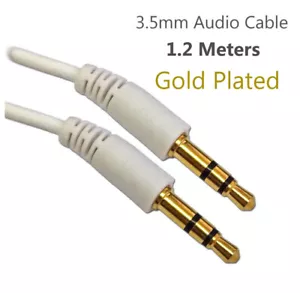 Gold Plated M/M 3.5mm Audio Extension Aux Cable Line-In Cord Male to Male Wire - Picture 1 of 3