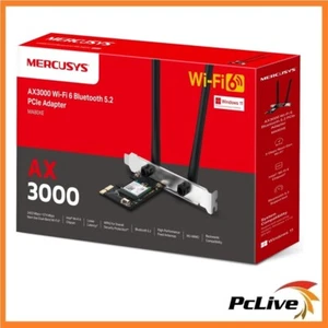 Mercusys MA80XE AX3000 WiFi 6 Dual Band Wiress Adapter PCI-E Card Bluetooth 5.2 - Picture 1 of 7