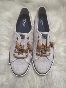 NIB Sperry Seacoast Crosshatch Taupe Size 8 - Picture 1 of 4