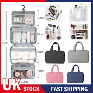 Large Capacity Toiletry Cosmetic Storage Travel Make Up Bag Hanging Washbag - Picture 1 of 18