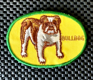 BULLDOG EMBROIDERED SEW ON ONLY PATCH DOGS ENGLISH BULLDOG 4 1/4" x 3" NOS - Picture 1 of 2