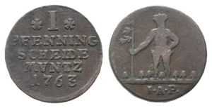 Moneda Brunswick Wolfenbüttel Ku Pfennig 1763 Coin (O86) - Imagen 1 de 1