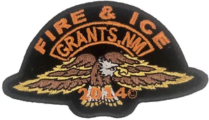 Fire & Ice Grants, NM 2014 Motorcycle Biker Patch Iron/Sew On Eagle 4” x 2.25” - Imagen 1 de 1