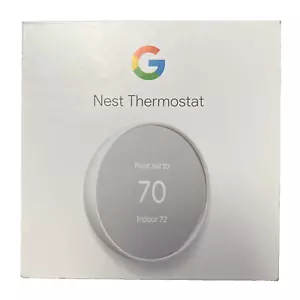 Google Nest Smart Thermostat, Snow - GA01334-US - New In Box - Picture 1 of 3