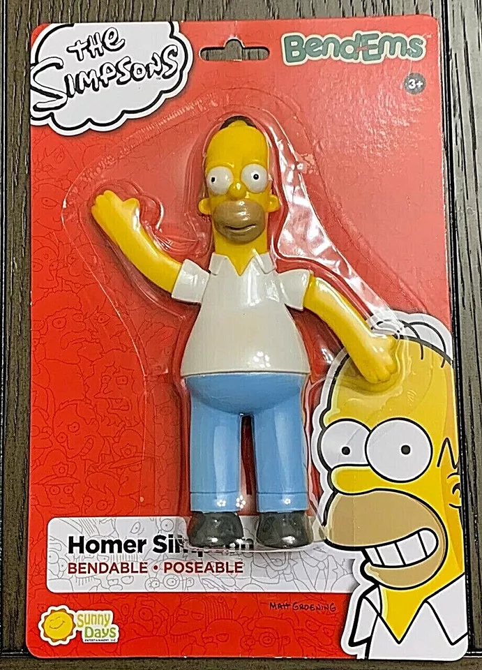 The Simpsons Homer Simpson Bendable Figure Bend-Ems Sunny Days NJ Croce New - Image 1 of 1
