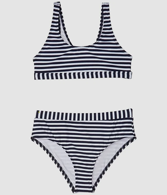 $69 Espléndido Traje de Baño de Dos Piezas Bralette a Rayas Azul Blanco para Niños Niñas Talla 10 Foto 1 de 1