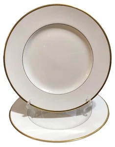 Wedgwood China White~California Large Dinner Plate England~10 3/4”~Gold Rim - Picture 1 of 2