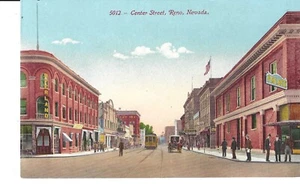 POSTCARD CENTER STREET RENO NEVADA - Photo 1/2