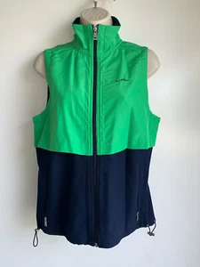 L-RL Ralph Lauren Active Green & Navy Blue Full Zip Vest Size Small ~EUC  - Picture 1 of 7