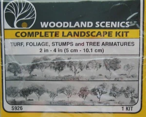 COMPLETE LANDSCAPE STARTER KIT- WOODLAND SCENICS-ASSORTMENT OF SCENERY PRODUCTS - Picture 1 of 3