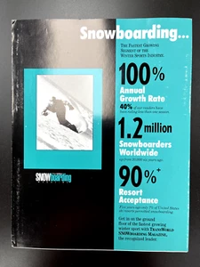 1990 TRANSWORLD SNOWBOARDING MAGAZINE 6 Page MEDIA GUIDE Industry Demographics - Imagen 1 de 1