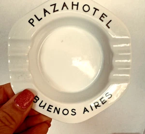 Plaza Hotel Buenos Aires weiß Aschenbecher 5" mal 5" Y170 - Bild 1 von 5