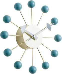 Contemporary Retro Multicolored George Nelson Ball Wall Clock – Modern Vintage - Picture 1 of 59