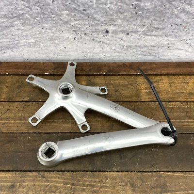 Vintage Campagnolo Crank Set 170 mm Double 135 BCD 5 Arm Campy 90s Cranks - Image 1 of 4