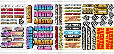 V2 FILLER SHEET Banger stock car Mardave Kamtec RC stickers decals vinyls
