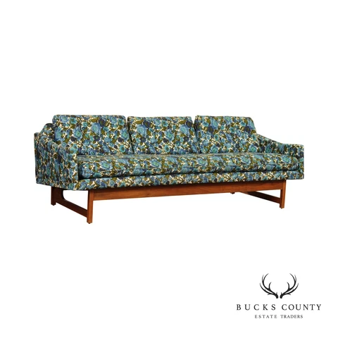 Hans Juergens Deco House Mid Century Modern Walnut Frame Sofa Cover