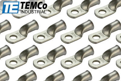 25 Lot 2 AWG 5/16" Hole Ring Terminal Lug Tin Plated Copper Uninsulated Gauge - Image 1 of 4