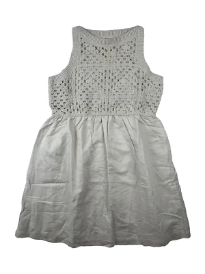 J Crew Crewcuts Girls Crochet Combo Dress Large 10-11 Cream Natural Boho Chic - Image 1 of 4