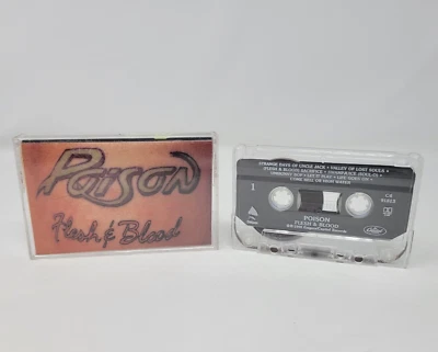 POISON Flesh and Blood Cassette Tape 1990 Capitol Records Works Tested - Image 1 of 4
