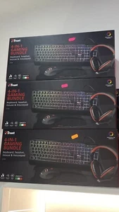 Trust Bundle 4-in-1 Gaming Tastiera Mouse Cuffie Tappetino PC - Foto 1 di 1