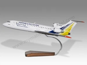 Yakovlev Yak 42 Donbassaero Desk Wood Airplane New Model Large Scale 1/100 - Picture 1 of 12
