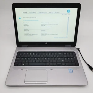 HP Probook 650 G2 Core i5-6200U 2.3GHz 16GB RAM No HDD 15.6" ***Boot to Bios - Afbeelding 1 van 17