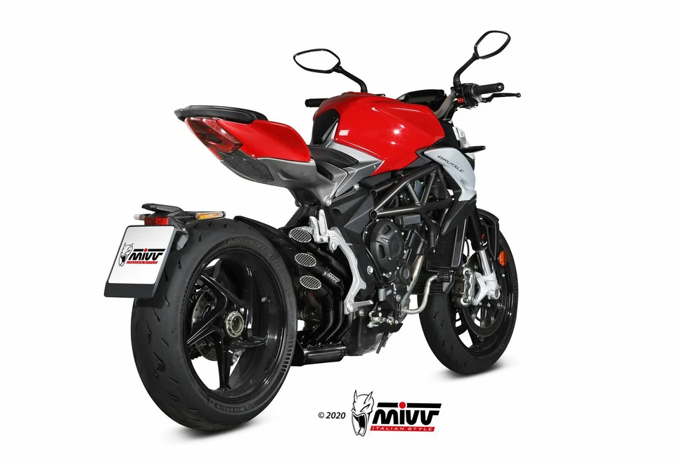 MIVV Slip-On Speed Borde Black Inoxidable Acero Mv Agusta Brutal 800 RR - Imagen 1 de 1