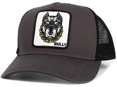 Pitbull Bulldog KB Ethos "Bully" Bulldog Black & Gray Mesh Back Trucker Hat - Image 1 of 3