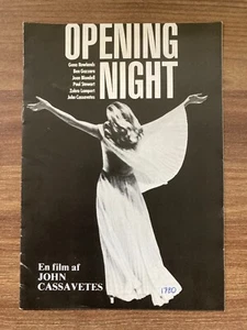 Opening Night Gena Rowlands John Cassavetes 1977 Danish Movie Program - Bild 1 von 8