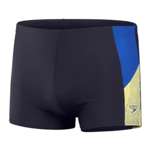 SPEEDO DIVE SPLICE AQUASHORTS NAVY/BLUE/YELLOW 32 WAIST-FREE P&P - Picture 1 of 3
