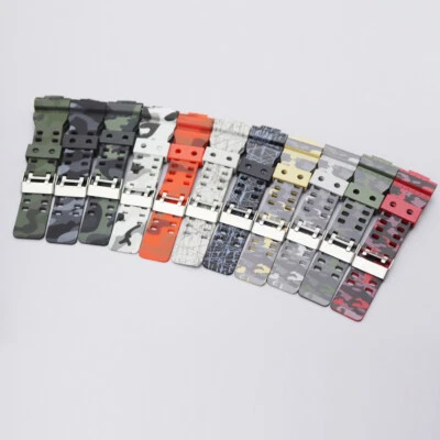 Correa de reloj de goma de camuflaje premium para Casio G-shock GA110 100 120 700 Foto 1 de 4