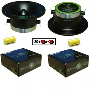 IPNOSIS IPT4001 COPPIA TWEETER 480W 4ohm TW 10cm NEODIMIO CONDENSATORI AUTO SPL - Foto 1 di 4