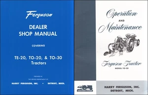 1948 1949 1950 1951 Ferguson TO 20 Set of 2 Manuals Repair Book and Owner Guide - Picture 1 of 1
