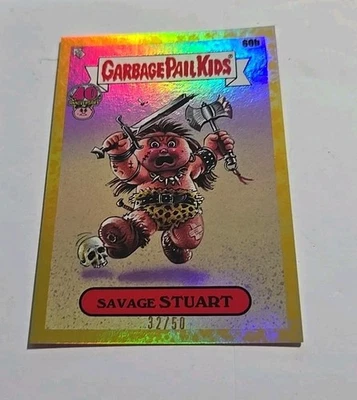 2025 Topps Worst of Garbage Pail Kids SAVAGE STUART 60b Fool’s Gold /50 - Image 1 of 3
