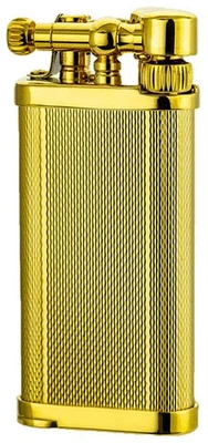 Encendedor de tubo de butano Old Boy IM Corona 90 grados llama grabado en oro - 1205 Foto 1 de 2