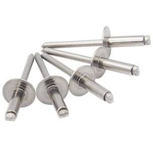 30 Stück 3/16 Zoll x 5/8 Zoll Edelstahl große Flansch Blindnieten, 4,8 x 16 mm Pop... - Bild 1 von 5