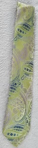 Massimo Ferre Italian Design Green Paisley Necktie Tie Handmade 3.5" 62" - Picture 1 of 7