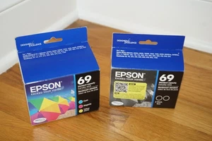 Epson 69 Tintenpatronen Cyan Magenta Gelb Schwarz Abgelaufen August 2024 - Bild 1 von 8