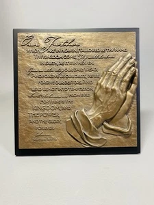 Lighthouse Christian Products Our Father Prayer Bronze Plaque Shelf or Wall Hang - Picture 1 of 8