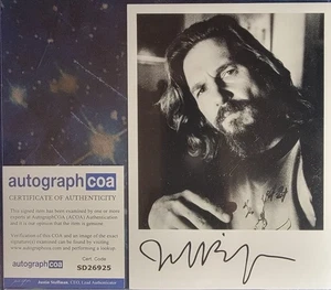 Jeff Bridges authentisch signiertes 5x7 Foto mit ACOA The Dude - Bild 1 von 1
