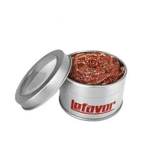 Soldering Iron Tip Cleaner Copper Wire Cleaning Ball with Metal Mesh Filter Box - Picture 1 of 9