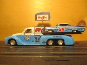 HO 1:64 Metal Body Slot Car Custom Metal Body 2 Slotcars Maisto Flatbed Impala - Picture 1 of 18