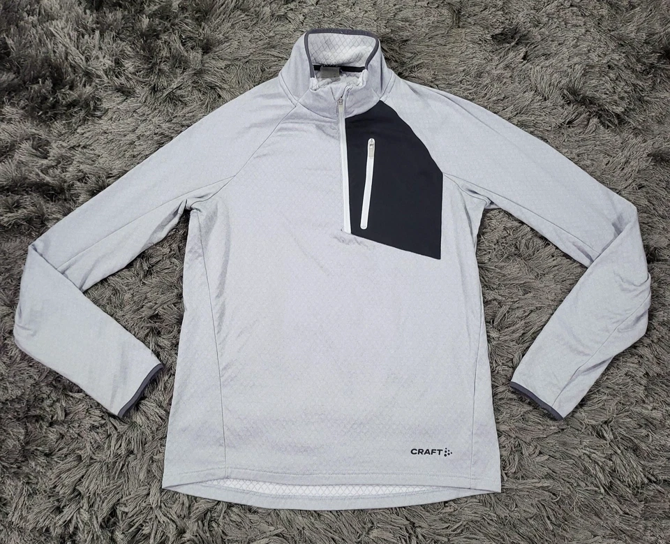 Pullover artesanal para hombre pequeño gris negro cuarto cremallera agujeros térmicos para los pulgares 1909500 Foto 1 de 4