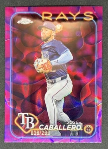 2024 Topps Chrome Update JOSE CABALLERO /299 Magenta Purple Lava Tampa Bay - Picture 1 of 2