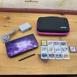 Purple Galaxy New Nintendo 3DS XL mit 13 Spielen Konvolut Mario Pokemon Tier Lego - Bild 1 von 12