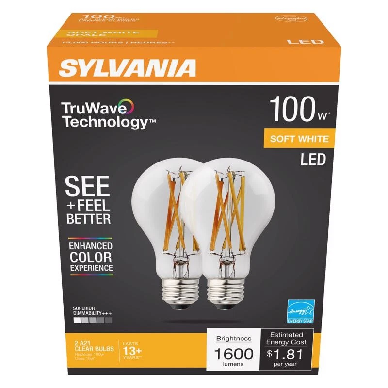 Sylvania 40754 Warm White 1600 lm. Medium Screw Base A21 LED Light Bulb 13W - Image 1 of 1